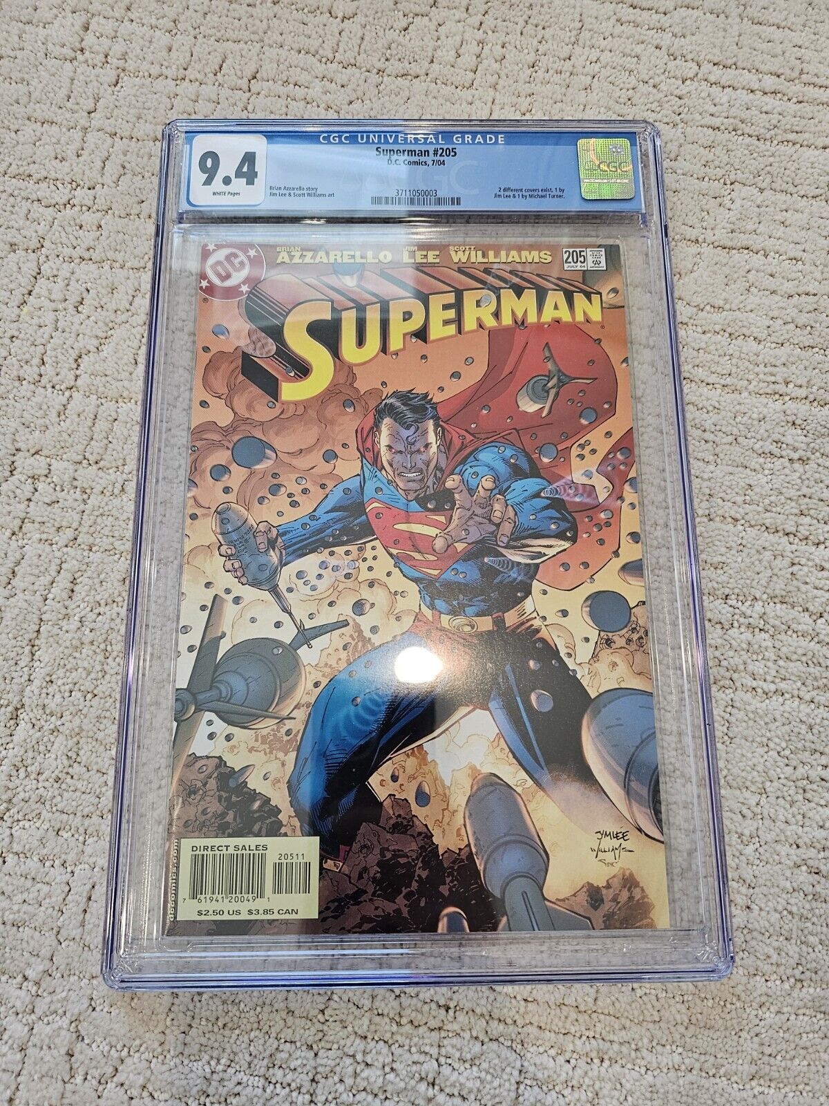 Superman #205 (DC Comics July 2004) CGC Variant Exclusive Jim Lee Cover