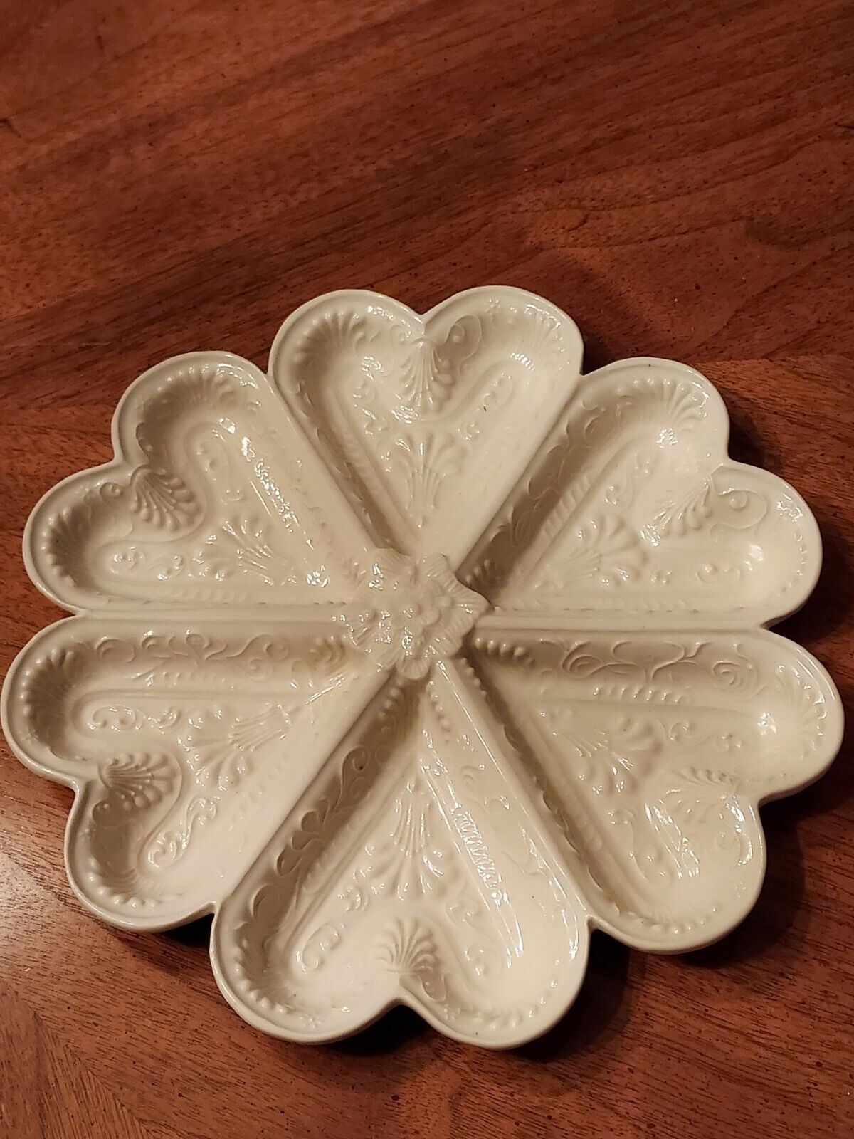 Vintage Heart Shaped Short Bread Cookie Mold/Plate Nice As A Candy Dish