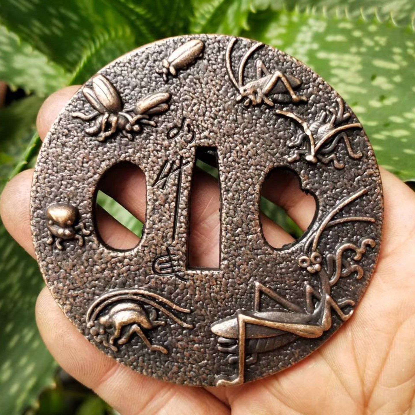 Alloy Japanese Tsuba Hand Guard For Samurai Katana Replacement Sword Fittings
