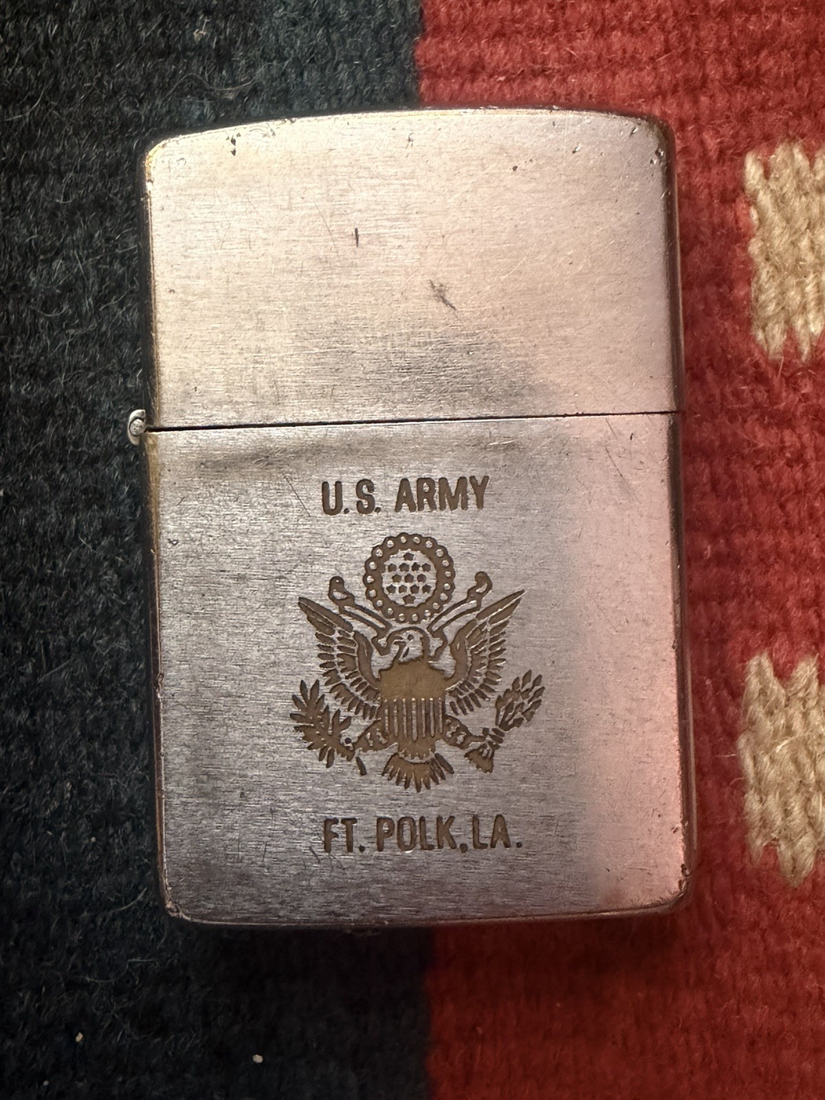 Vintage Zippo Lighter U.S. ARMY FORT POLK, LA Army Zippo Vintage Military  