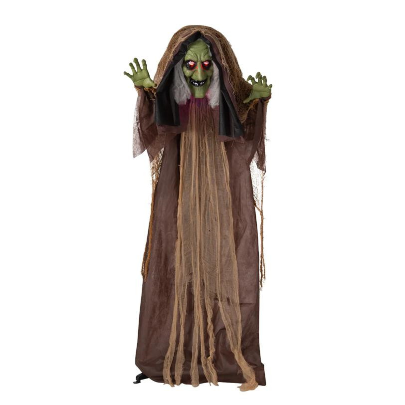 43 1/4 x 57 Light-Up Standing Hunchback Witch Halloween Decoration