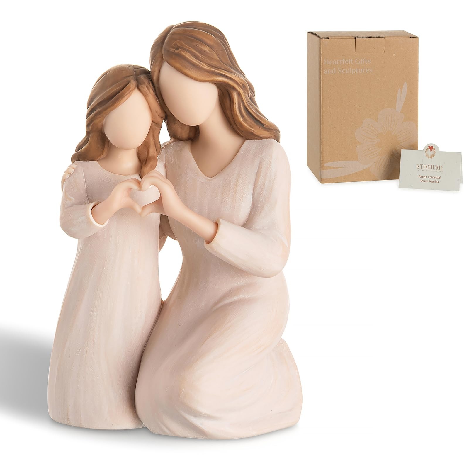 Unique Mother with Little Daughter Figurine for Mom Birthday Gifts