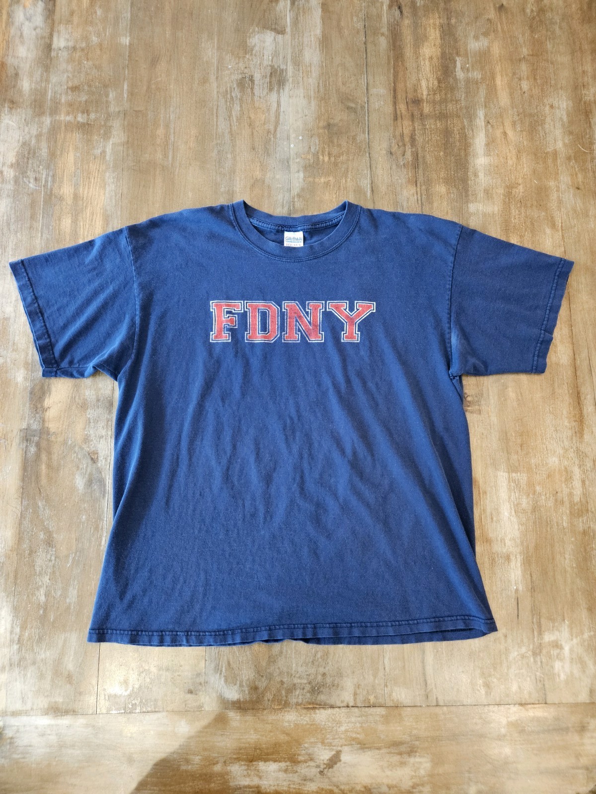 Vintage FDNY Keep Back 200 FT Graphic Gildan Heavy Weight Cotton T-Shirt XL
