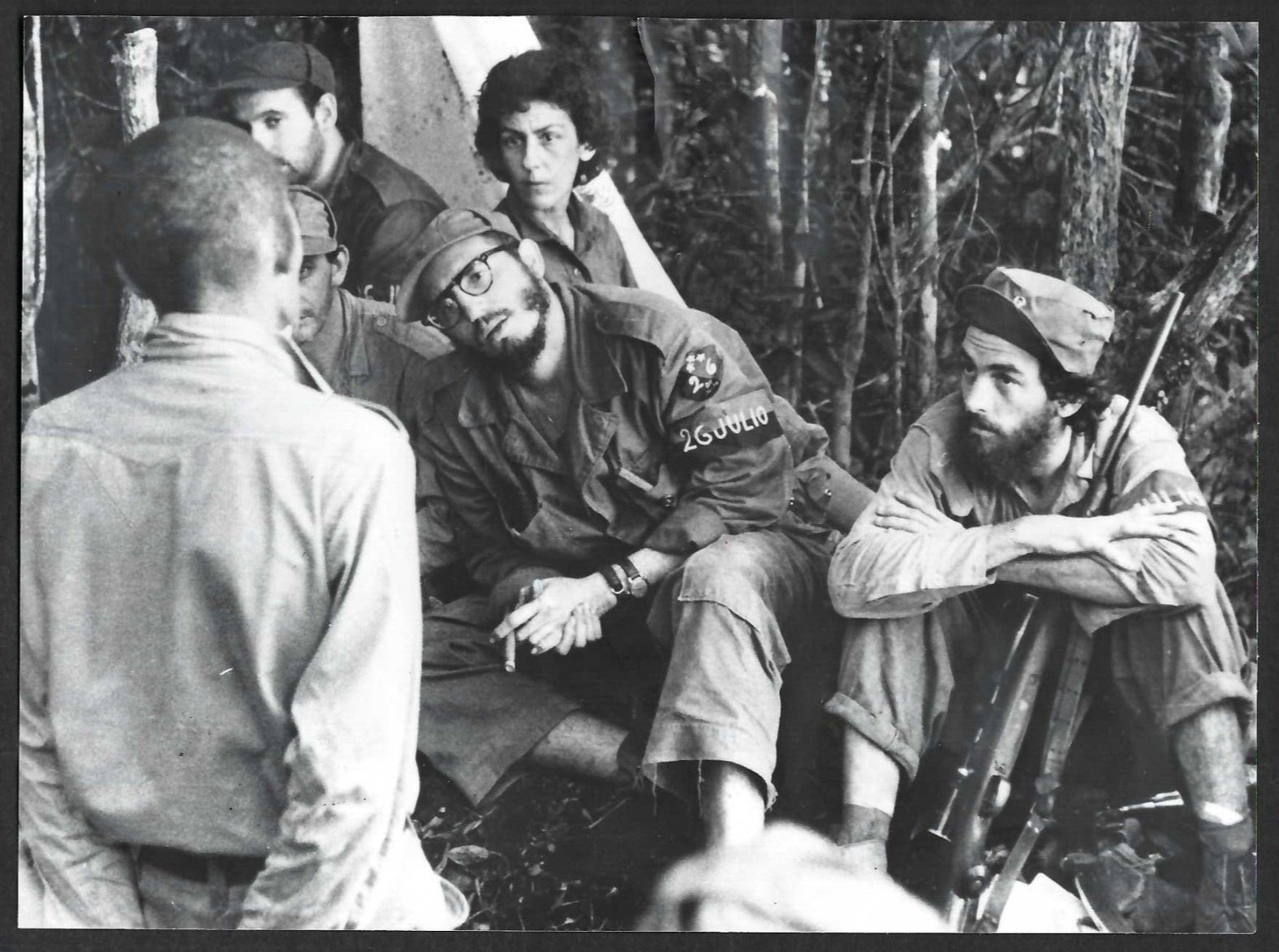 FIDEL CASTRO + CAMILO CIENFUEGOS CUBAN GENERAL COMMANDER 1958 ORIGINAL PHOTO