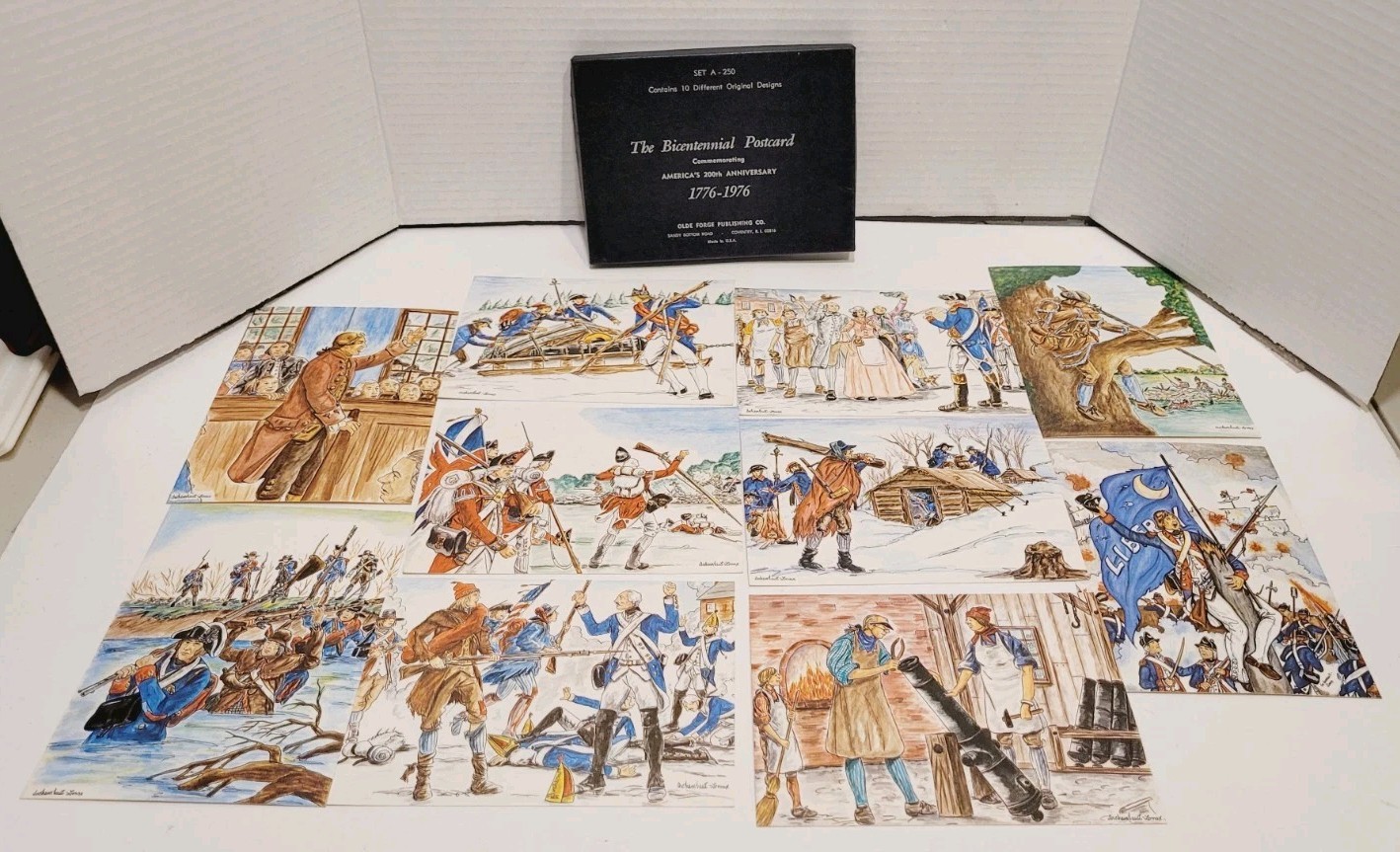 Vtg 1975 Bicentennial Postcard Set Of 10 Celebrating America\'s 200th Anniversary Vtg 1975 Bicentennial Postcard Set Of 10 Celebrating America\'s 200th Anniversary