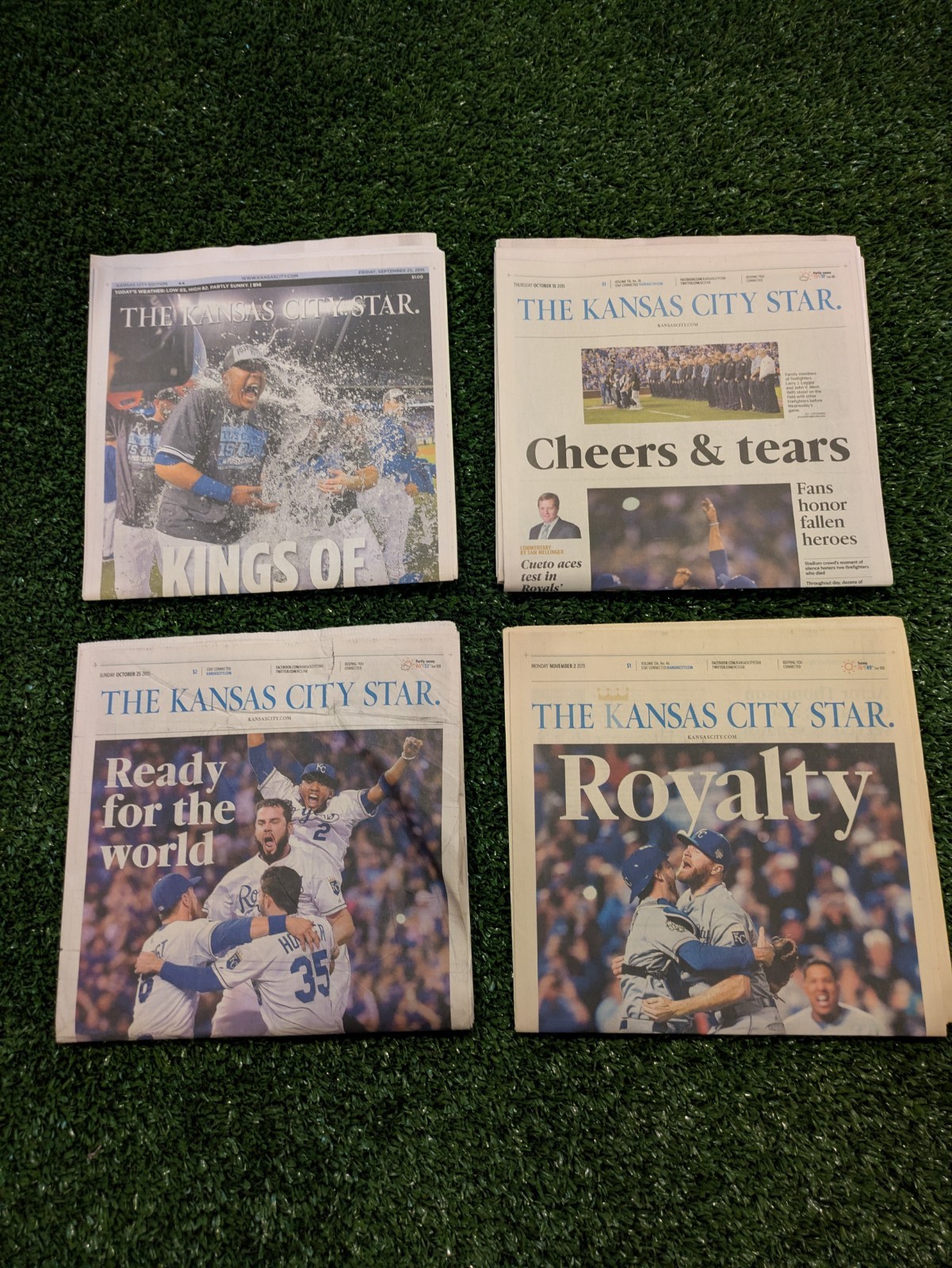 2015 Royals Kansas City Star Newspaper MLB World Series Run - 4 issues