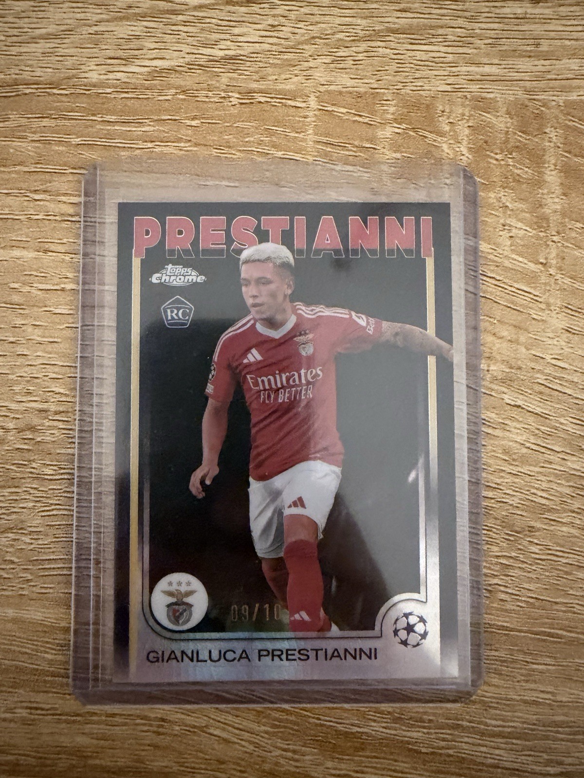 Topps Chrome Gianluca Prestianni RC SL Benfica UEFA Champions League #36 09/10