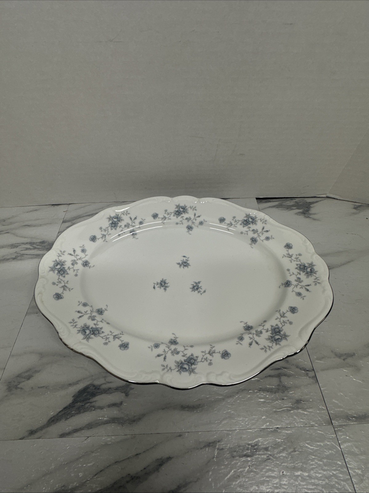 Johann Haviland Germany Blue Garland Large Oval Serving Platter 12\ Johann Haviland Germany Blue Garland Large Oval Serving Platter 12\