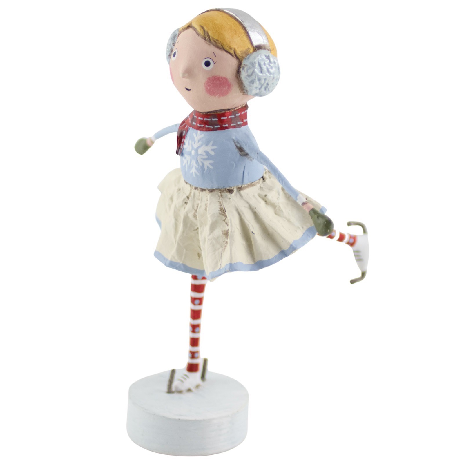 Lori Mitchell Ice Skating Katie Christmas Figurine Folk Art Decor