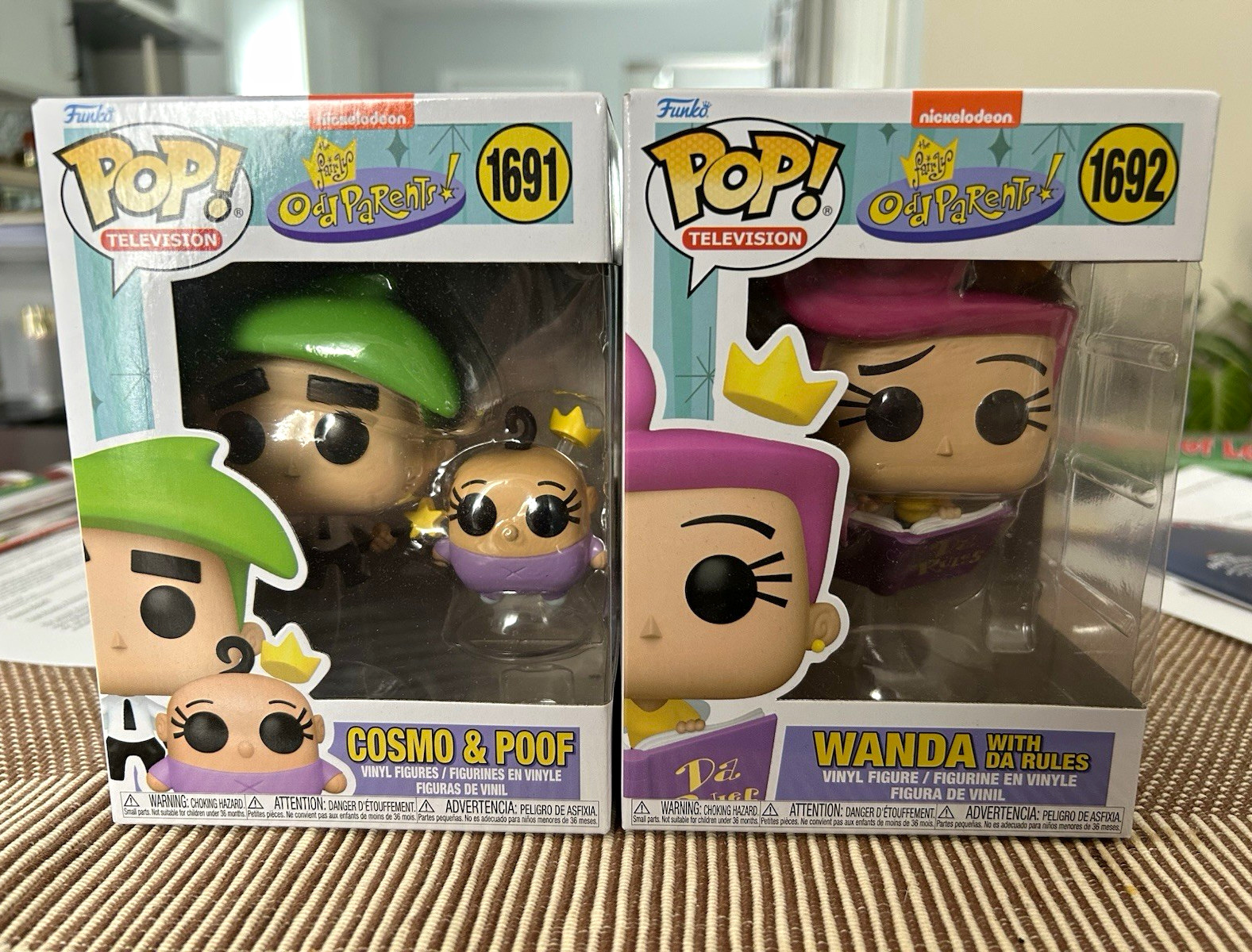 Funko Pop Television Fairly OddParents Cosmo & Poof 1691 and Wanda 1692