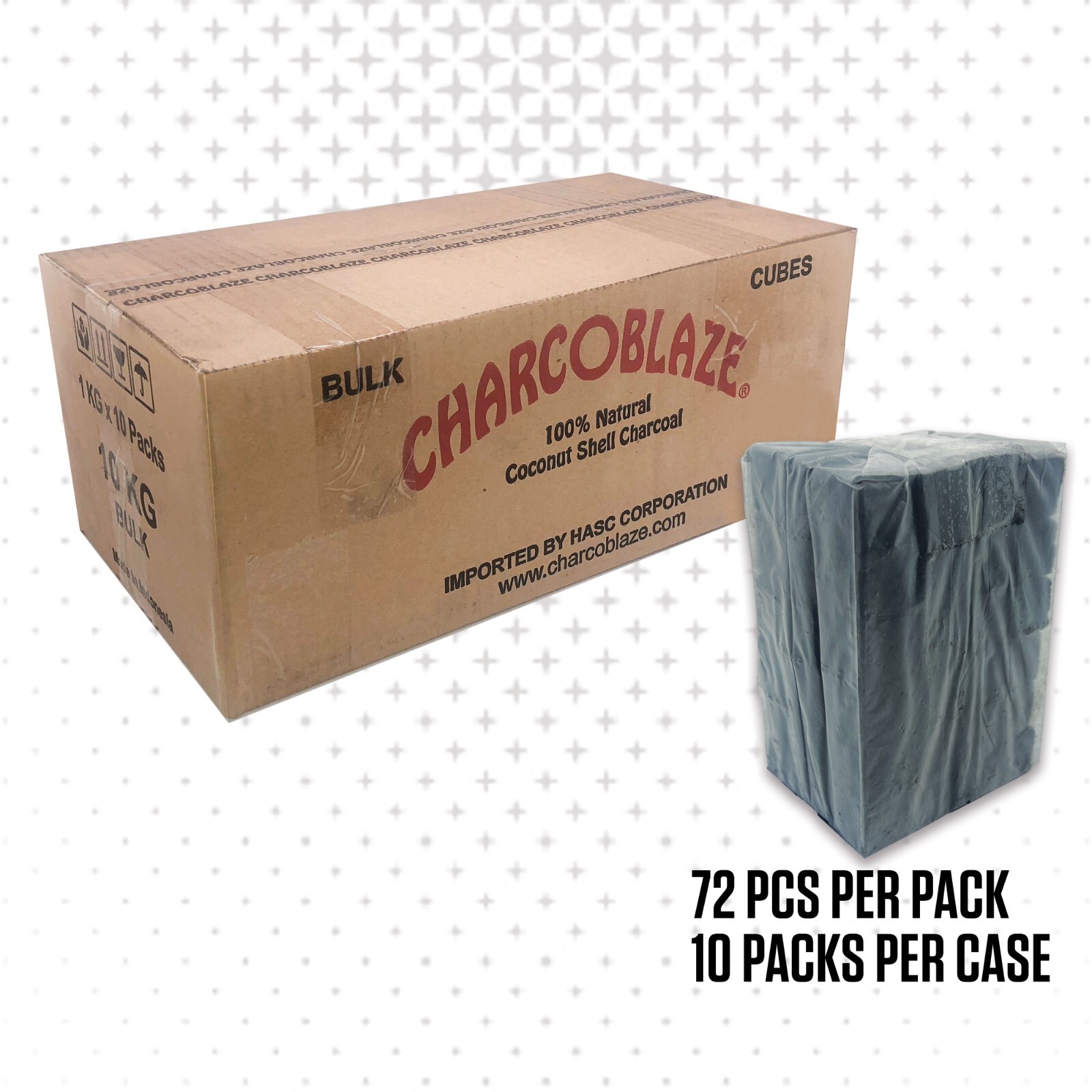 Charcoblaze 10kg Bulk Hookah Charcoal Cubes 720 pcs SHIP FROM US Coconut Coals