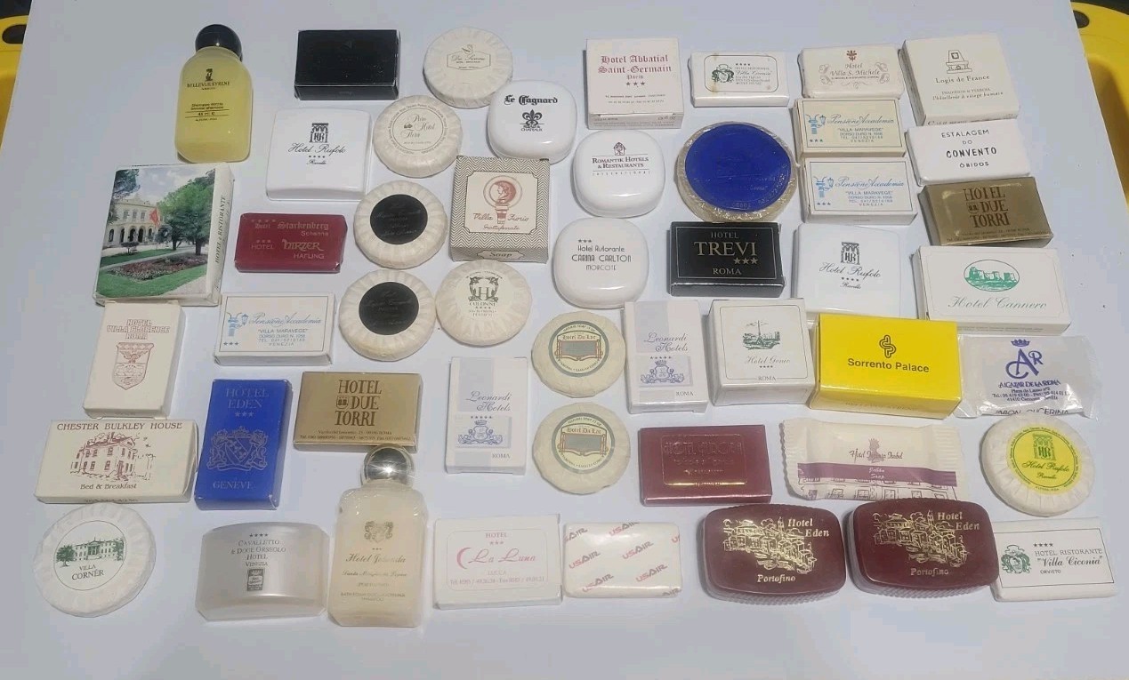 Vintage Hotel Guest Soap Collection Huge Lot 40+ Travel Ephemera Advertising