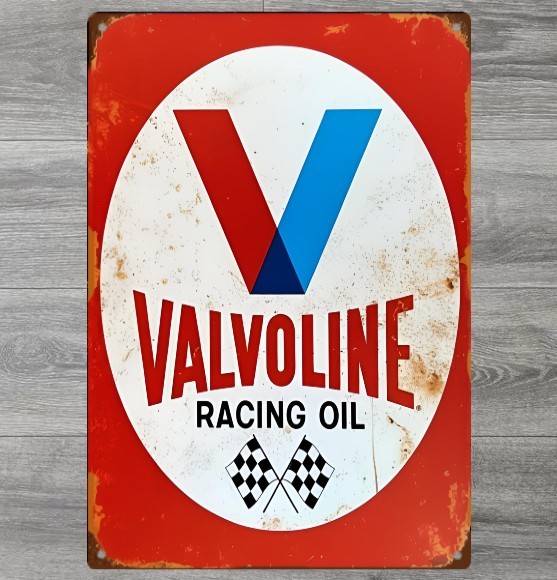 Valvoline Racing Oil 8 x 12 Retro Novelty Metal Sign New Shrink-wrapped