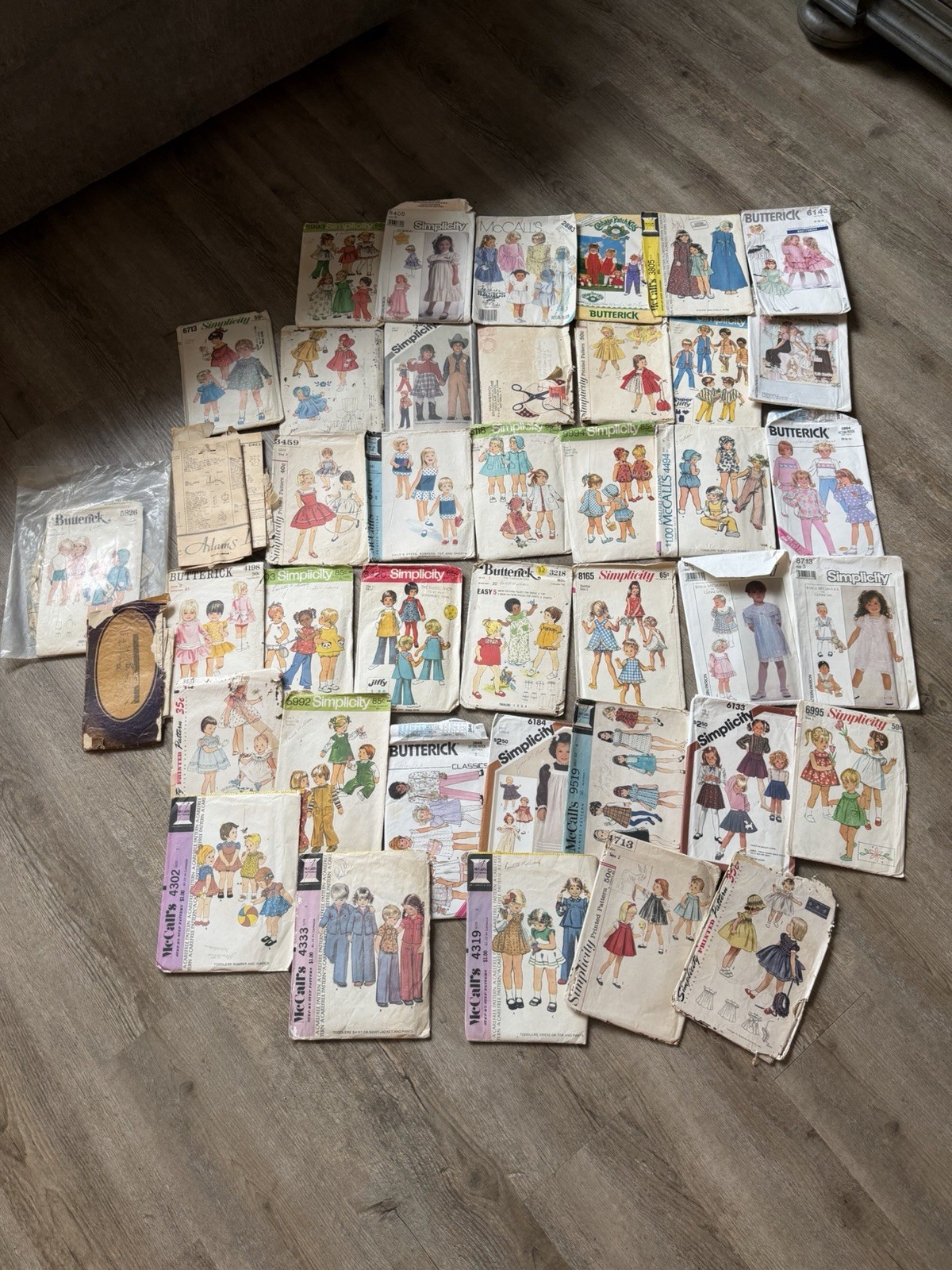 42 Vintage Children’s Sewing Patterns Girls Boys Lot Mccall’s And More 1960-80