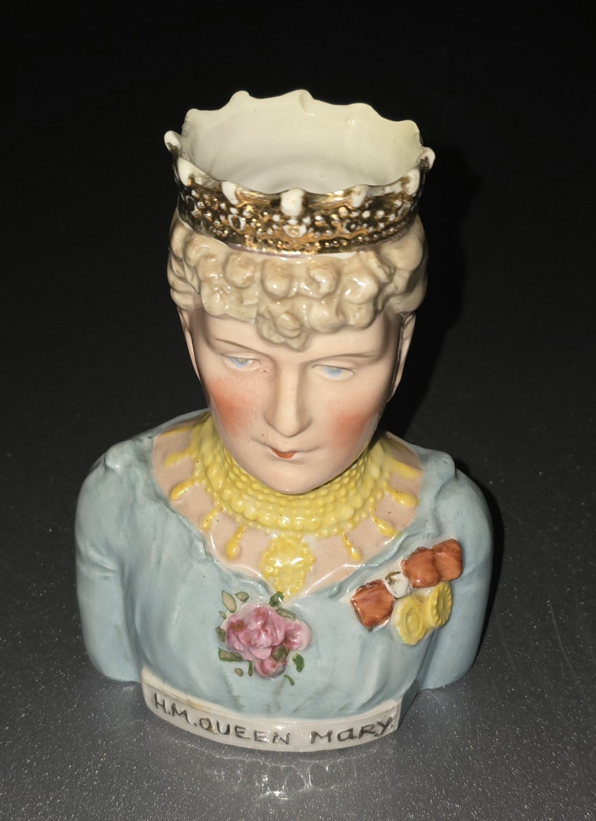 Staffordshire 1911 HM Queen Mary  Character Creamer Porcelain Creamer Pitcher