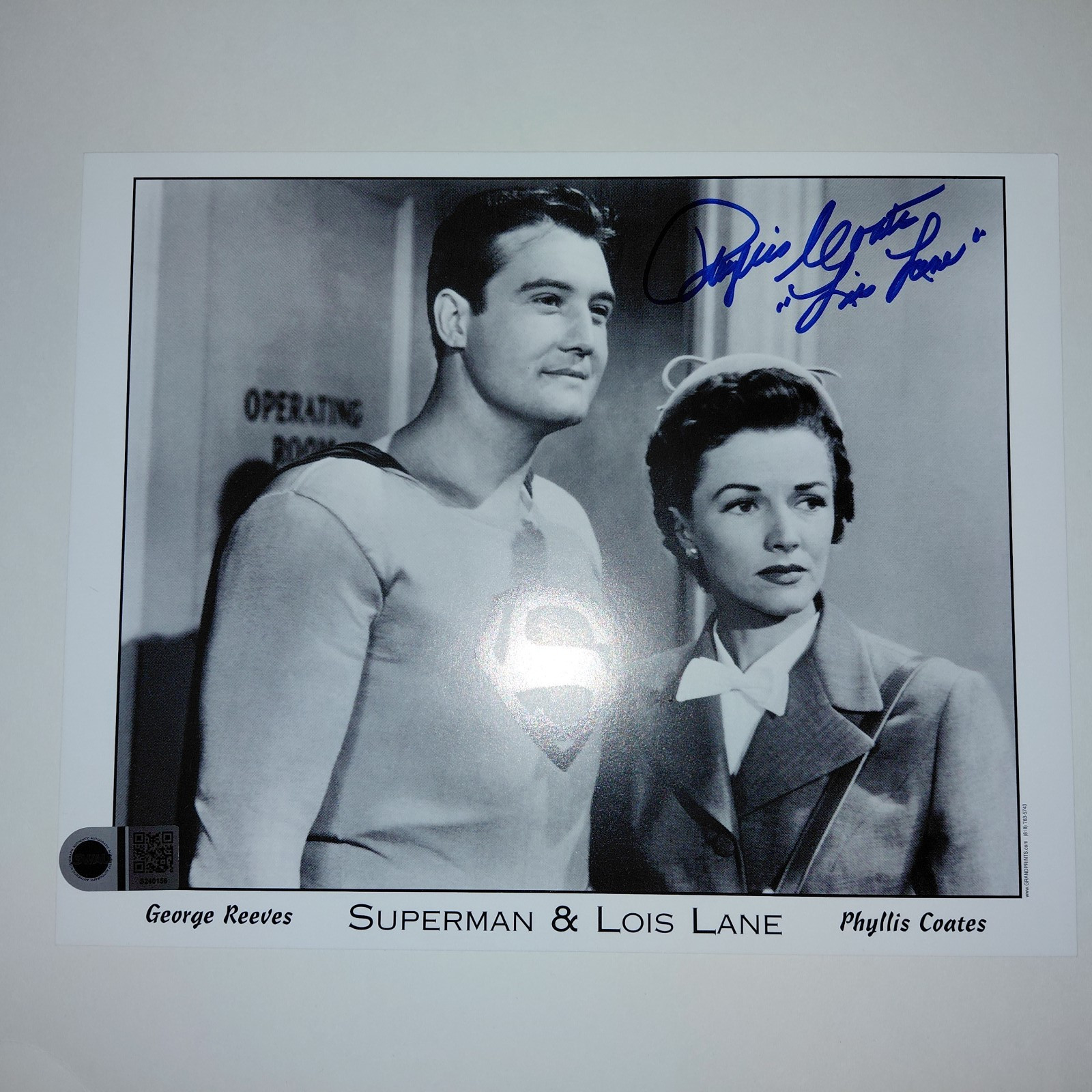 Phyllis Coates Adventures of Superman Lois Signed 8x10 photo SWAU Authenticated
