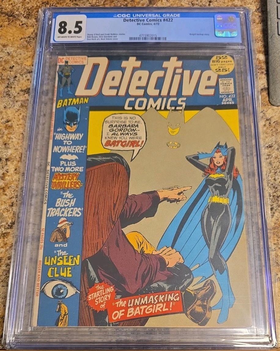 Detective Comics #422 CGC 8.5 OW/W PAGES DC Batman Neal Adams Batgirl Cover