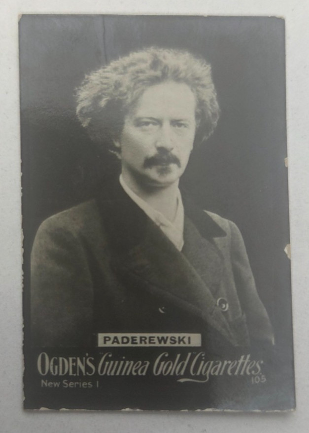 1894 Ogden\'s \'Guinea Gold\' New Series 1 Cigarette Cards Ignacy Jan Paderewski