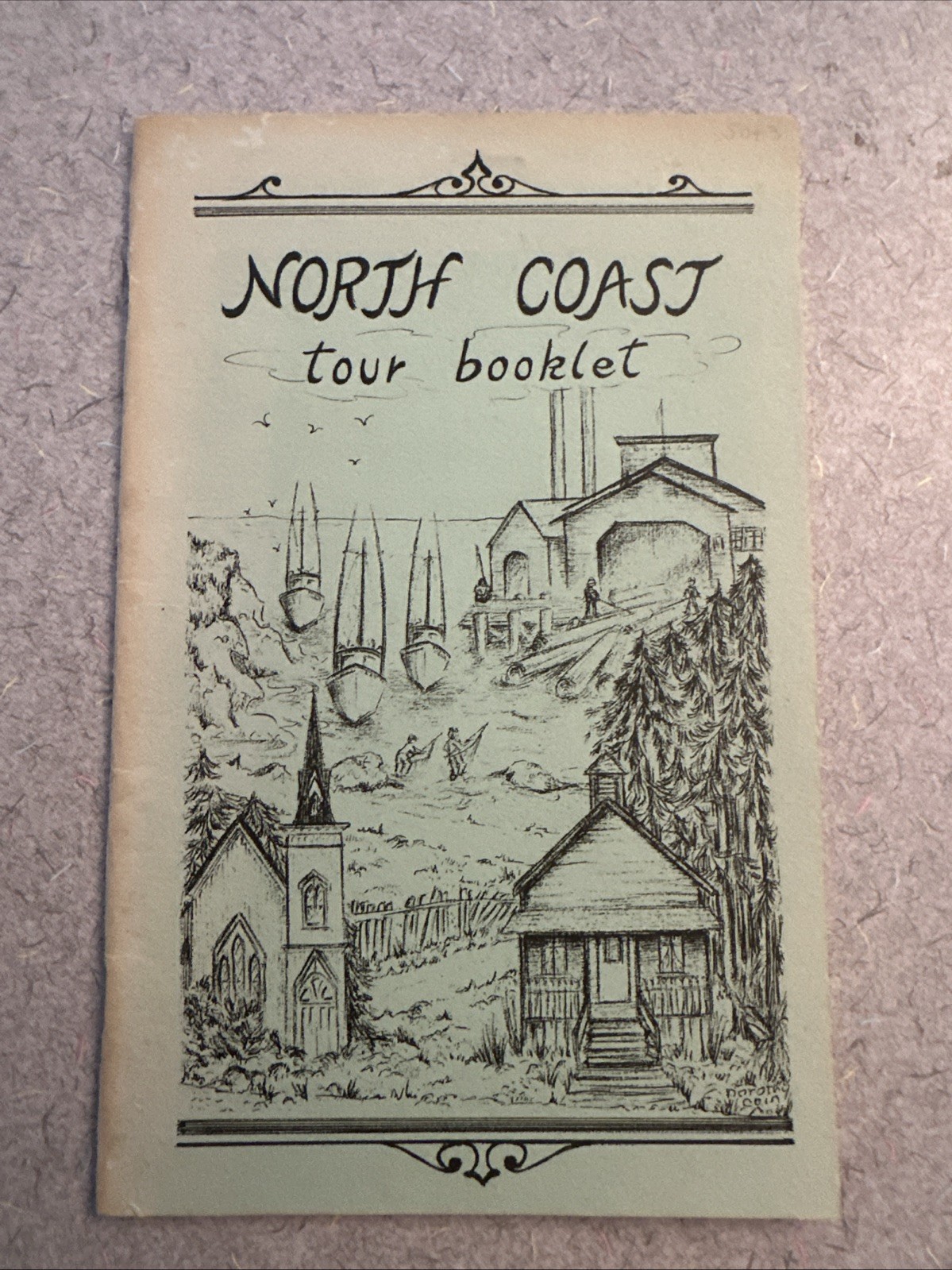 1970 North Coast Tour Booklet Mendocino Fort Bragg Skunk Train Ticket