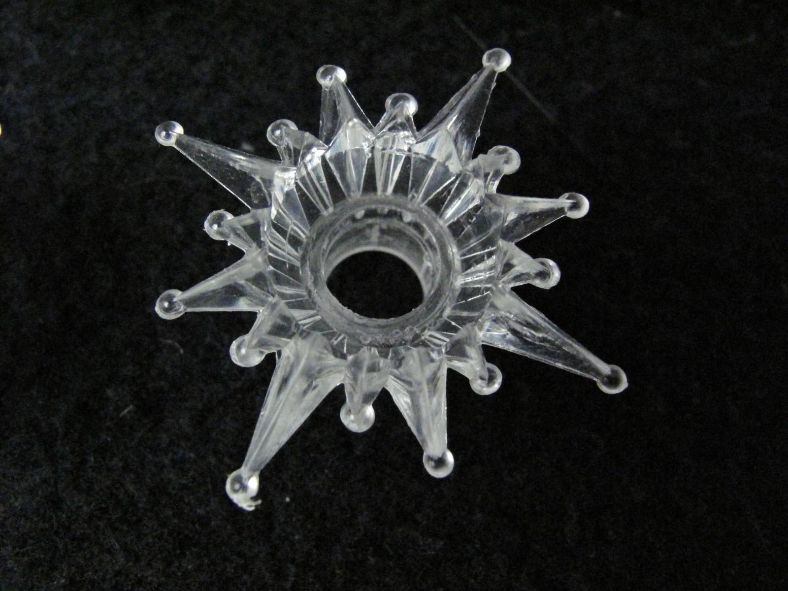 Vtg Clear Plastic Starburst Atomic Christmas Tree Light (12) Reflector Covers