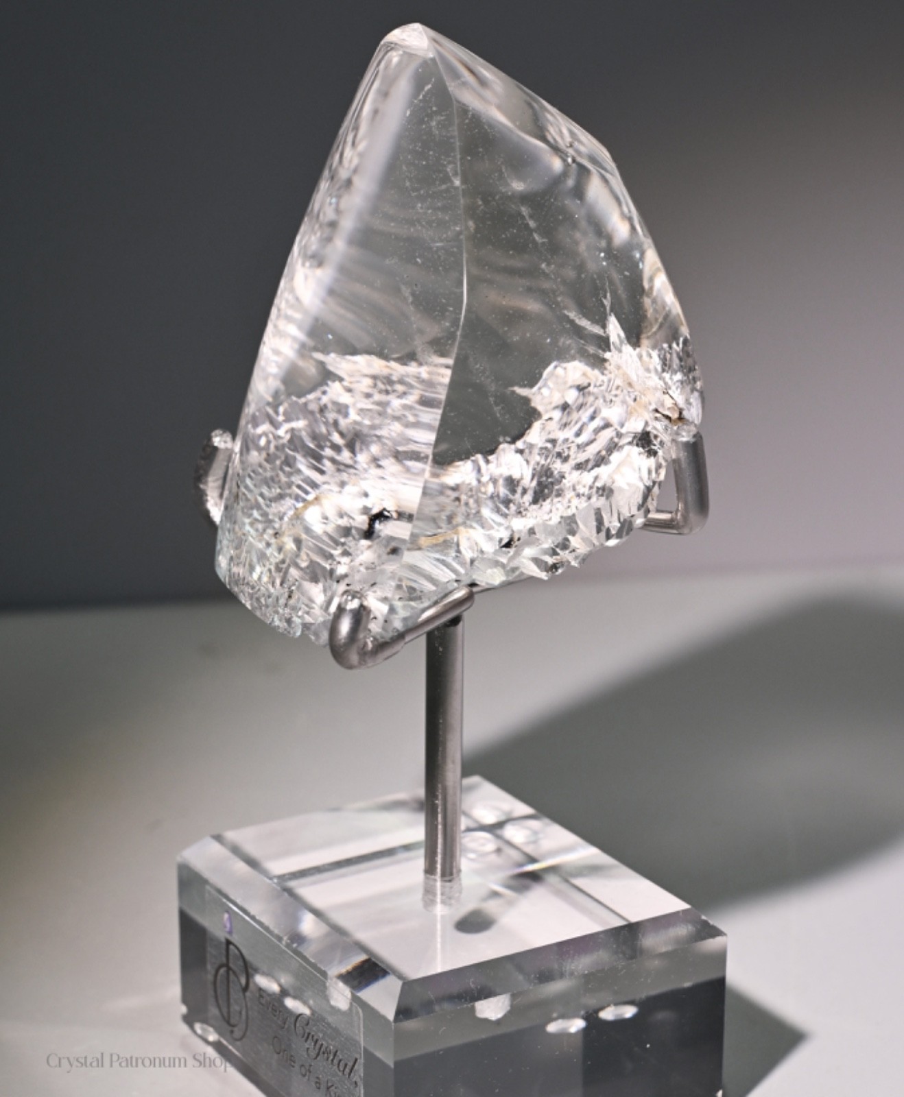 High Clarity Clear Quartz Crystal Polished Freeform Natural Cluster 247g 2.9\
