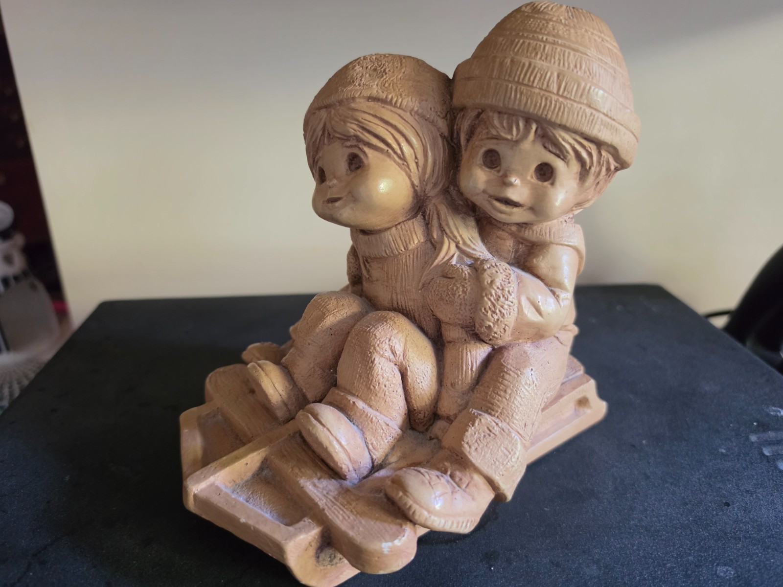 VTG  Fannykins Boy/Girl  Sledding Figurine Bill Mack  