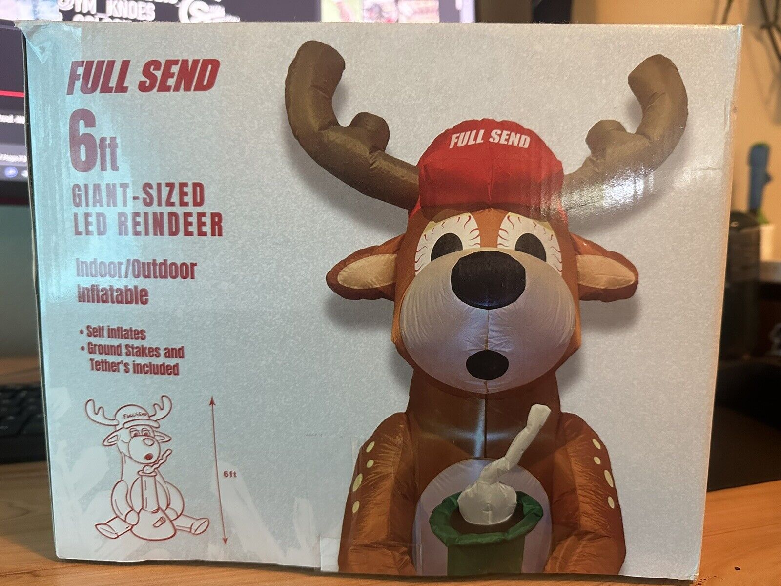 Full Send Inflatable Reindeer