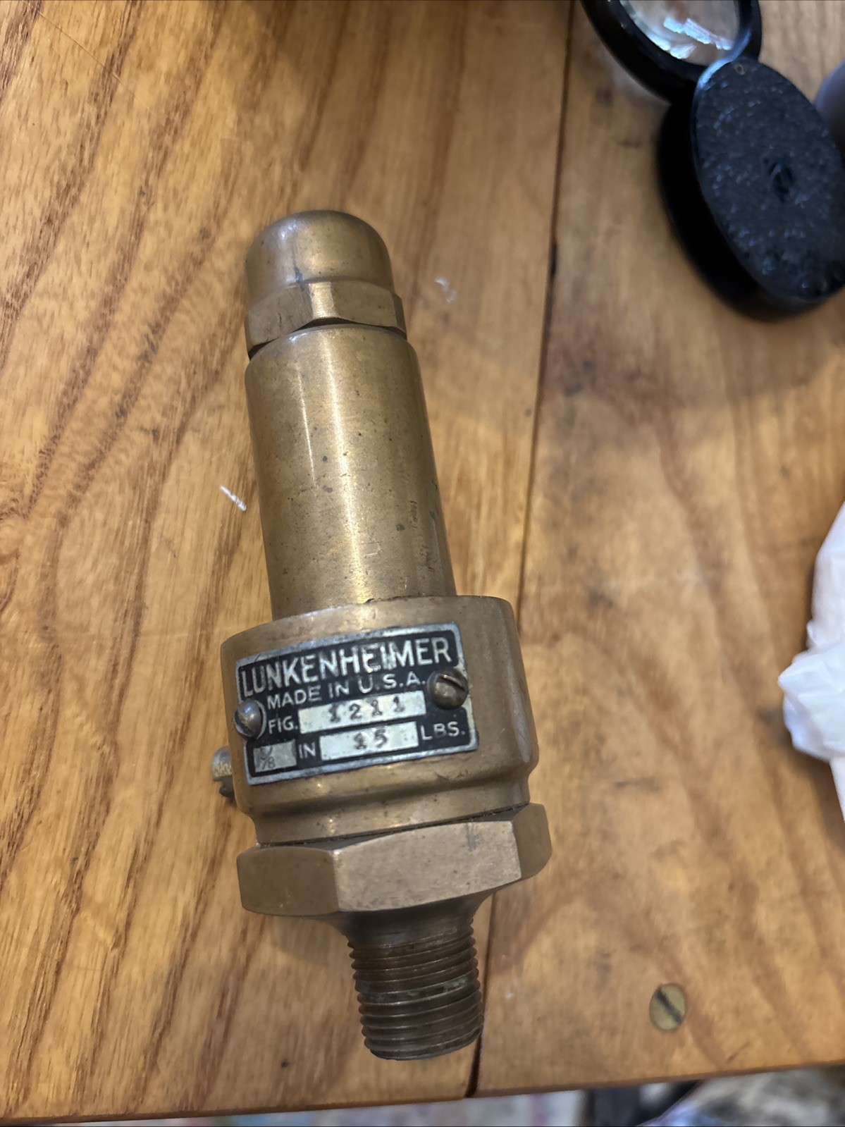 Vintage Lunkenheimer PRR, Train Tractor Steam Safety Valve, 3/8” 15 Lbs. Psi Vintage Lunkenheimer PRR, Train Tractor Steam Safety Valve, 3/8” 15 Lbs. Psi