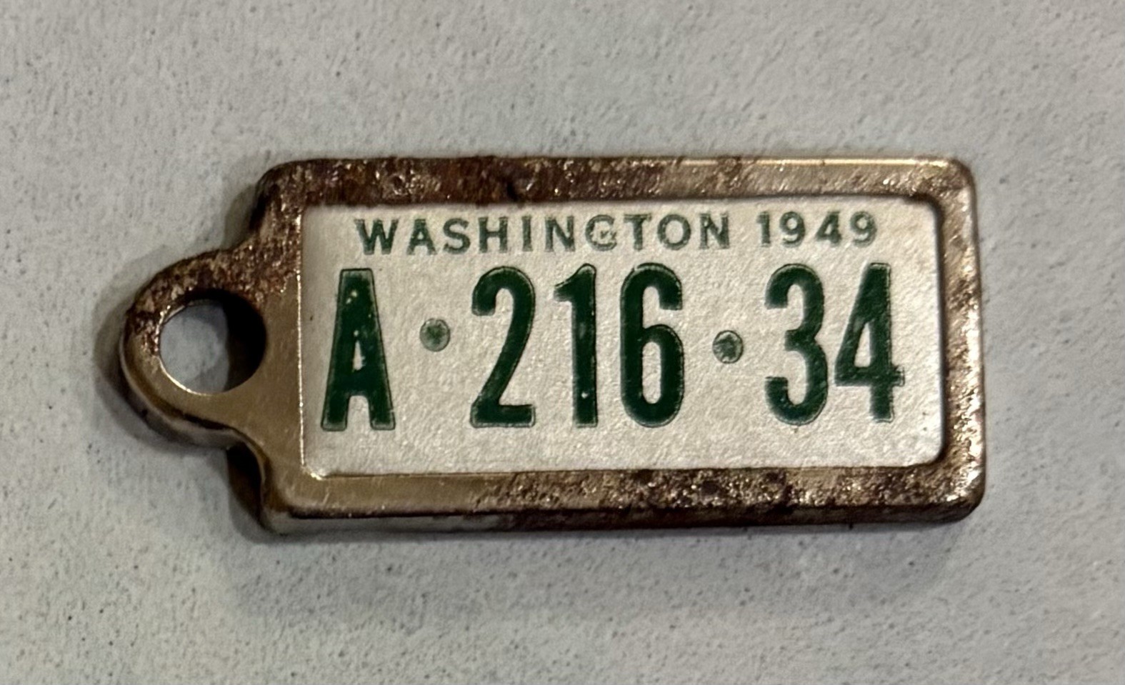 Nice All Original 1949 Washington DAV Tag. Disabled American Veterans WA WASH WN
