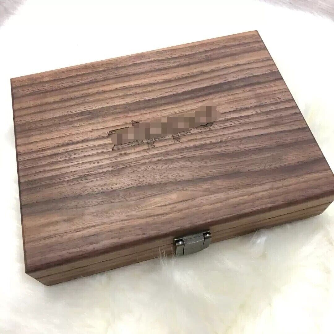 6 Grids Solid Walnut Wood Box Storage Case for Zippo Lighters