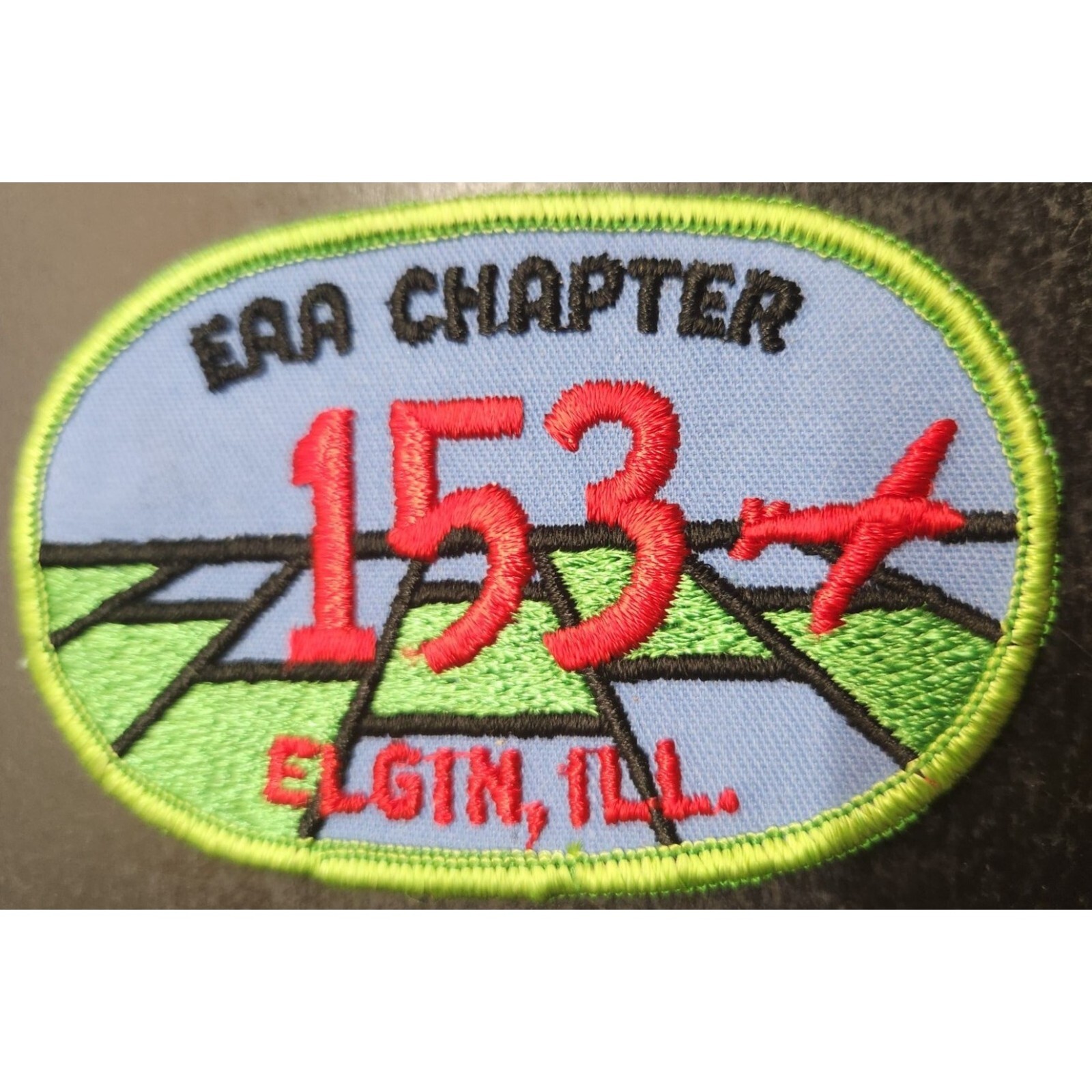 Vintage EAA Chapter 153 Patch - Elgin IL - Airplane Enthusiast Collectible