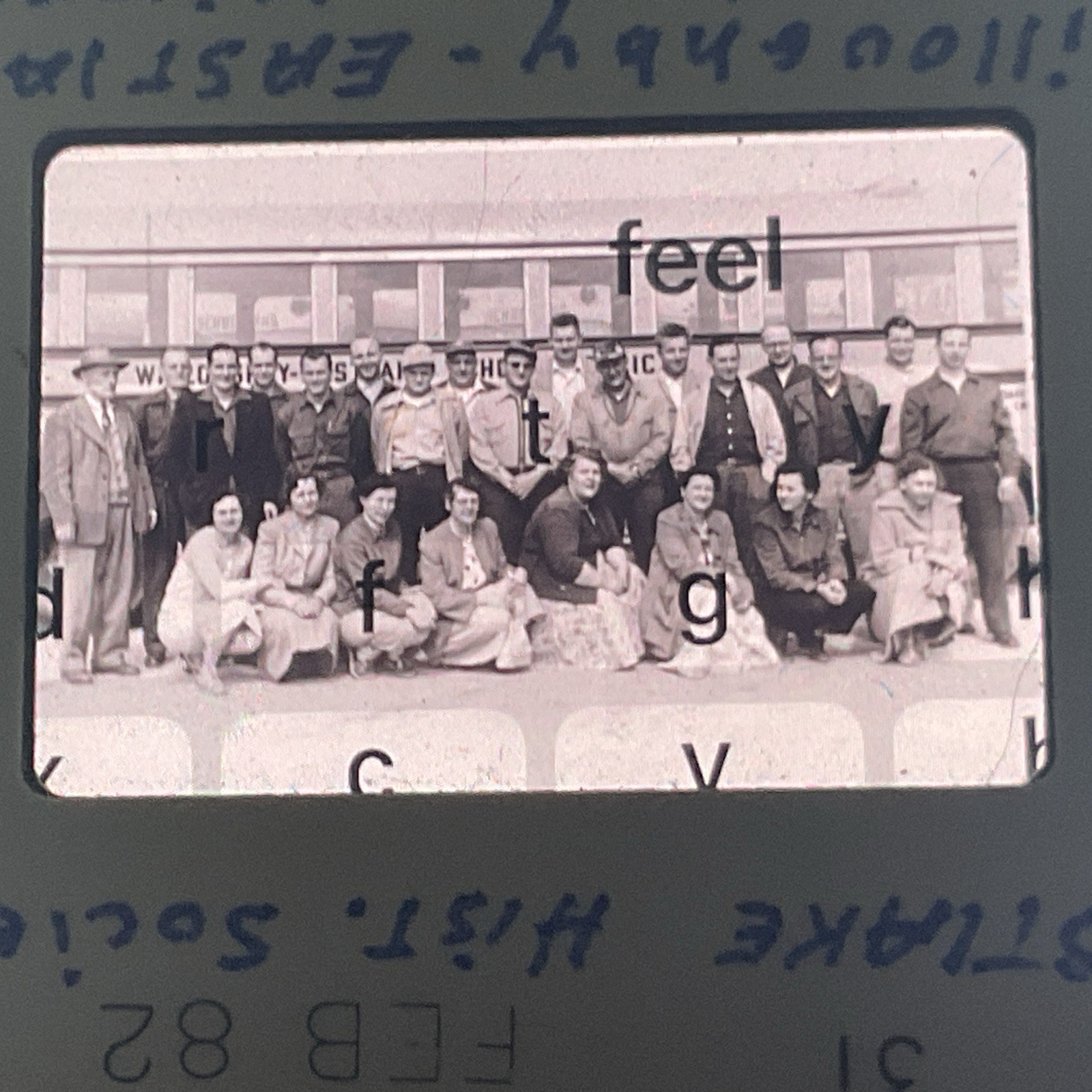 Vintage Historical Photo Slide Willoughby Eastlake Ohio Bus Drivers