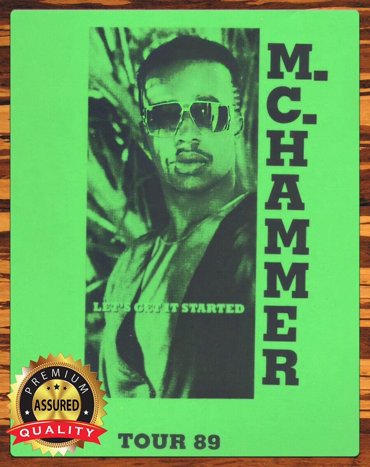 M.C. Hammer - Let\'s Get It Started - Tour 1989 - Rare - Metal Sign 11 x 14