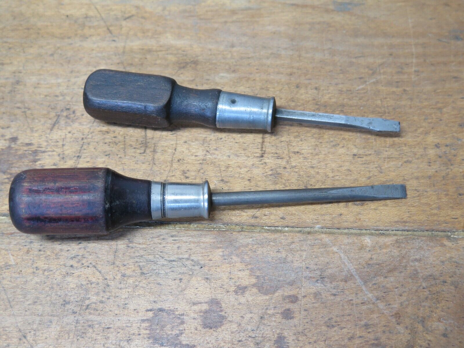 vintage USA wood-handle screwdriver set for machinist mechanic woodworking 4\