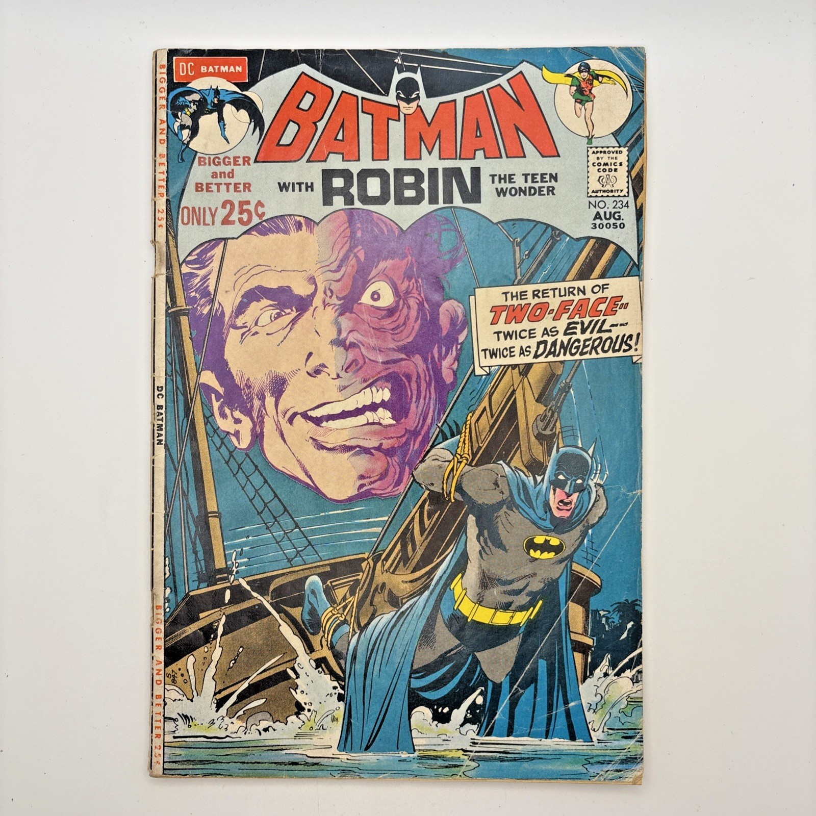 Batman #234 🔥 est 3.5 VG- 🔑 Neal Adams 1st print 1971 🦄 1st modern Two-Face