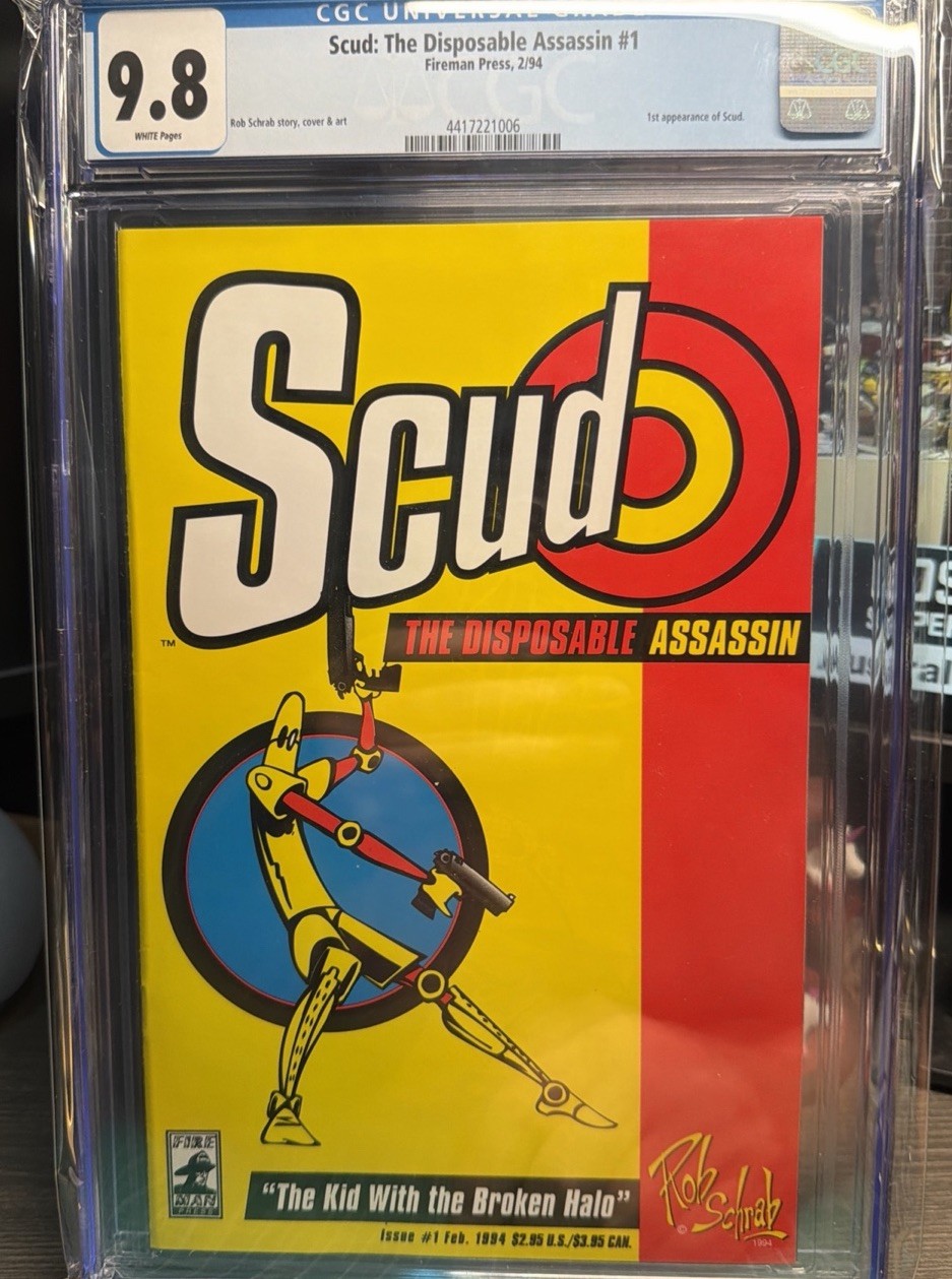 💫Scud: The Disposable Assassin #1 - CGC 9.8 - NM/MT - 1st Print - Rob Schrab