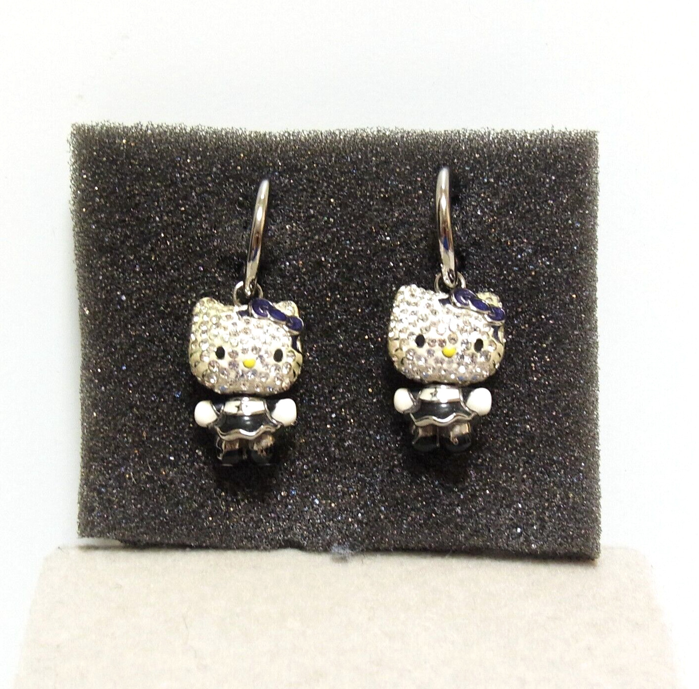 Swarovski Hello Kitty Earrings Sanrio Collaboration Jewelry no Box japan 0.7in