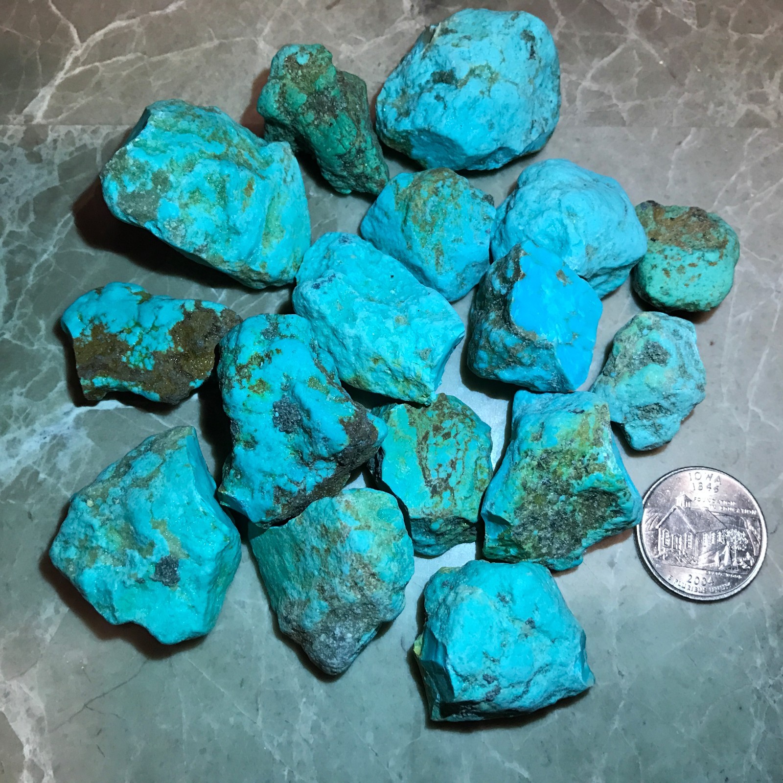 SLEEPING BEAUTY TURQUOISE NUGGETS ROUGH - 1/2 POUND LOTS - VERY HIGH QUALITY