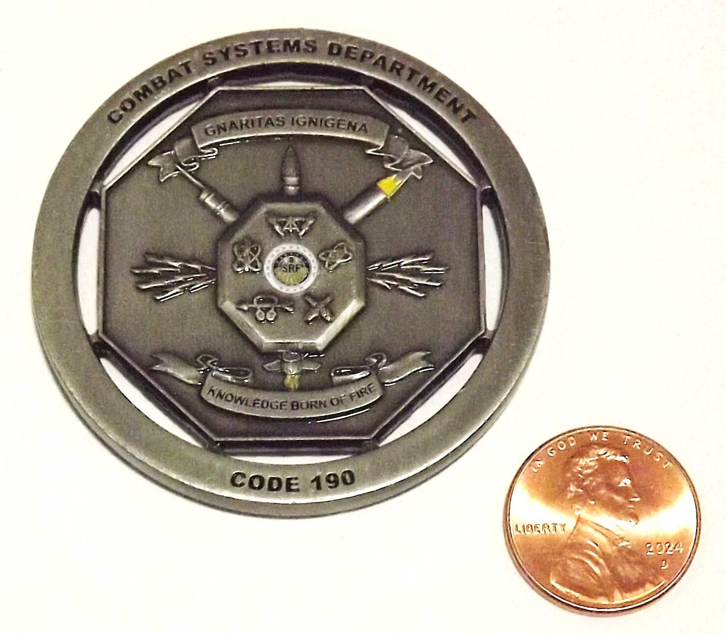 Challenge Coin - US Navy - Combat Systems Department - Code 190 - SRF - Japan RM