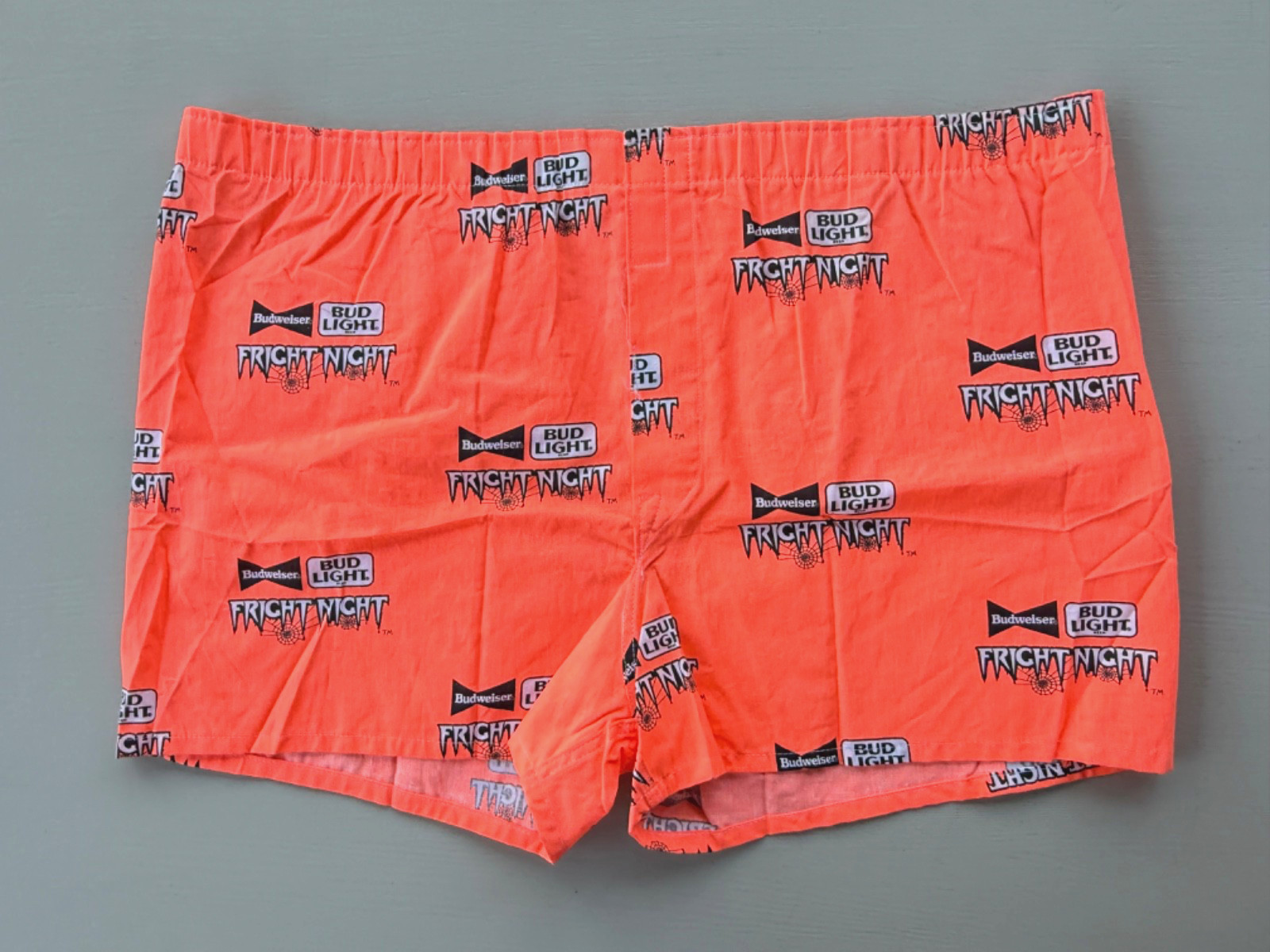 Vintage Budweiser Bud Light Fright Night Halloween Advertising Briefs Lg NWOT