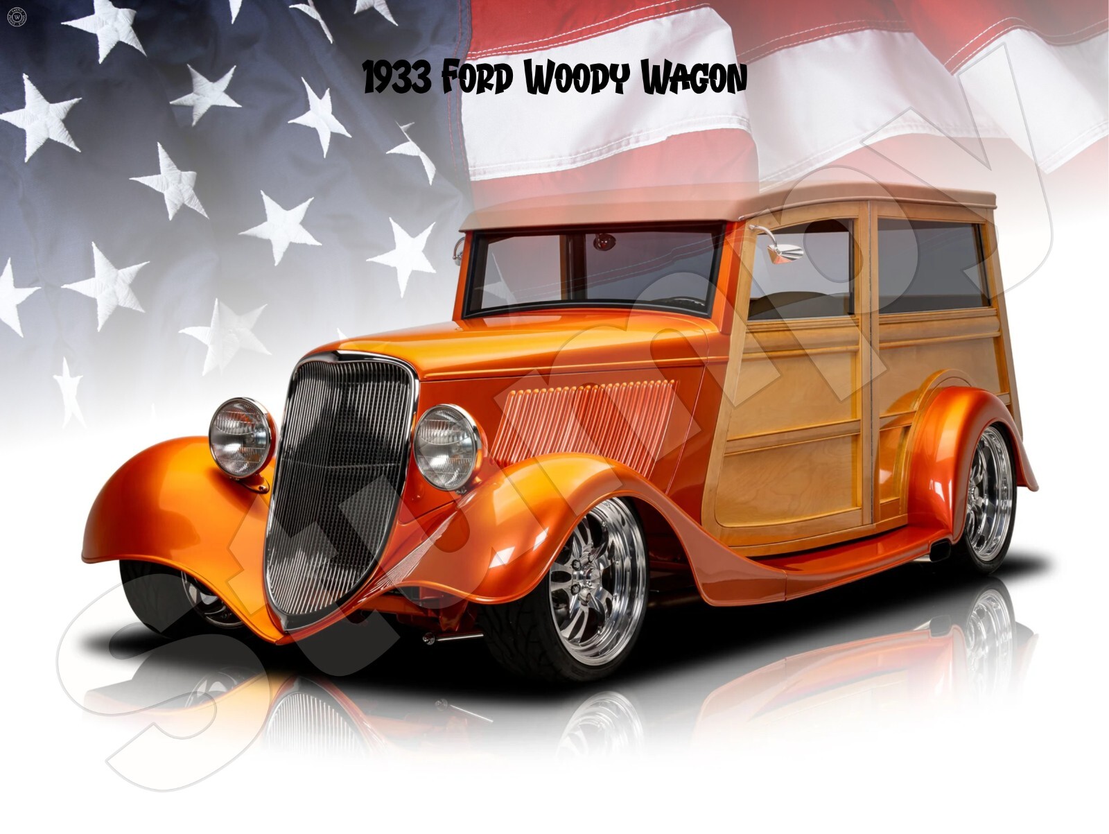 1933 Ford Woody Truck   Metal Sign 9\