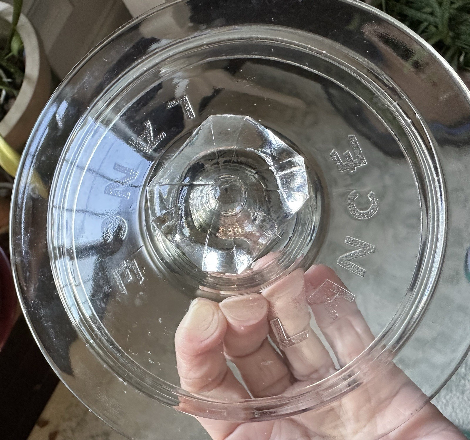 Vintage Lance Glass Jar Lid Only w/ Textured Embossed Lettering – Vintage Lance Glass Jar Lid Only w/ Textured Embossed Lettering –