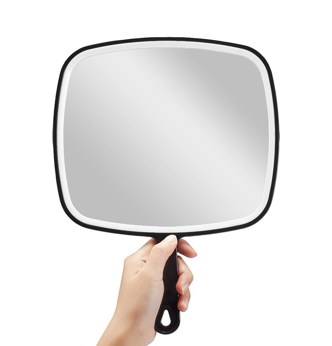 OMIRO Hand Mirror, Extra Large Black Handheld Mirror with X-Large (Pack of 1) 