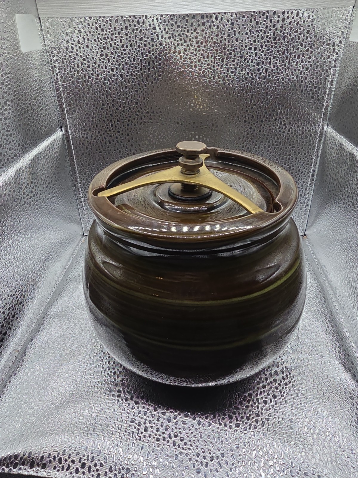 Vintage Early Antique  Earthware Stoneware  Tamimoto Tobacco Humidor.