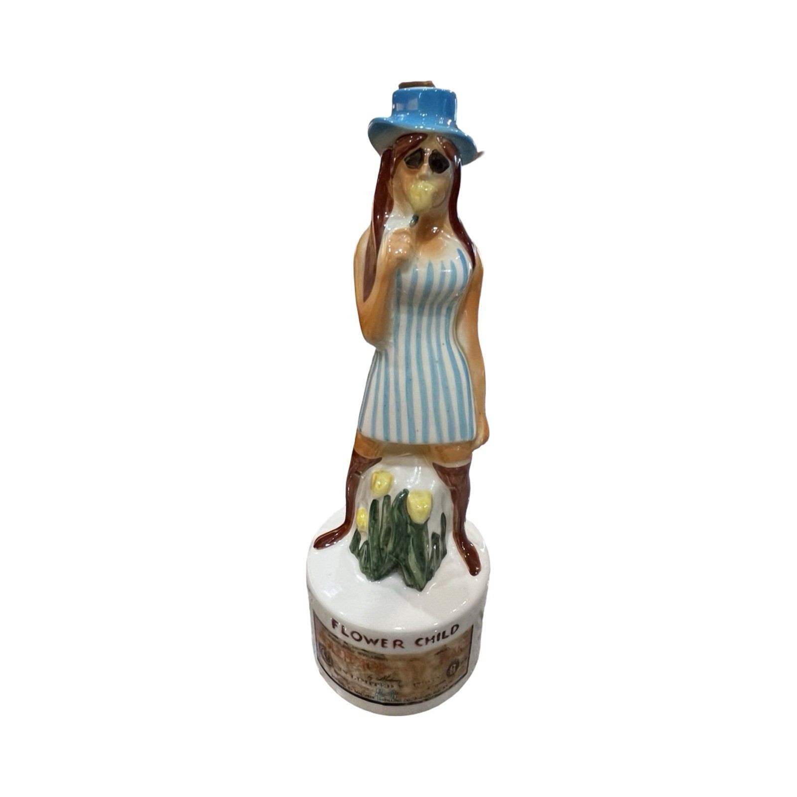 Vintage Maloney Bourbon Decanter Limited Edition Flower Child Bar Man Cave