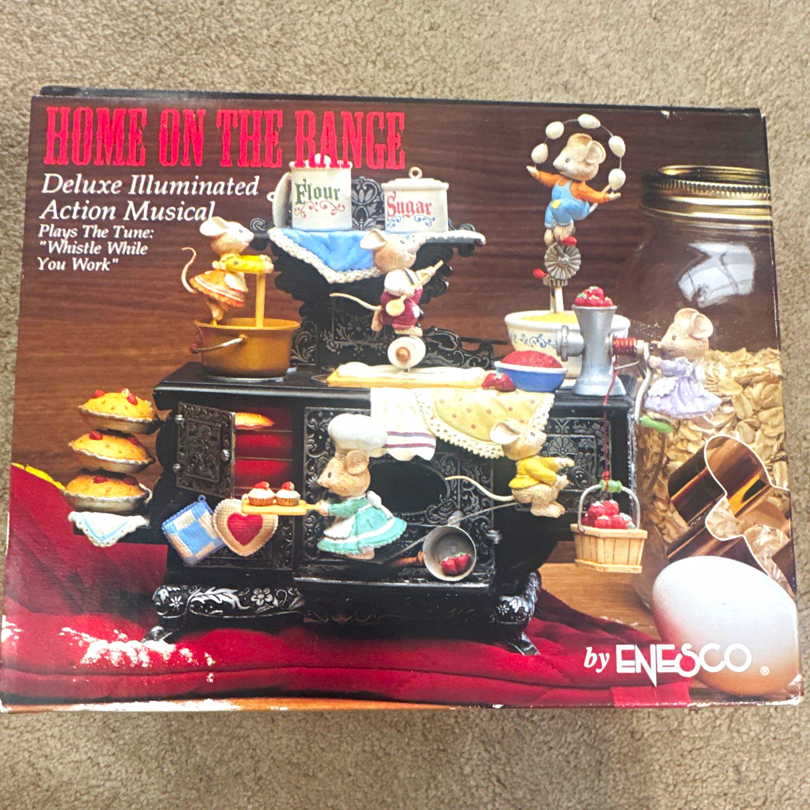 Enesco Home on the Range Deluxe Illuminated Musical Music Box w/Instructions Enesco Home on the Range Deluxe Illuminated Musical Music Box w/Instructions