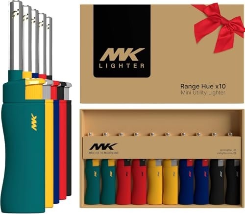 Ergonomic Candle Lighter 10-Pack - Windproof & Refillable for All Occasions