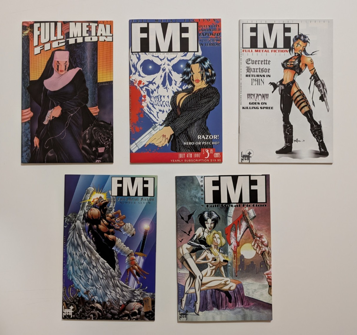 FULL METAL FICTION (LOND ON NIGHT) #1 (VARIANT COVER),4,5,7,8 FIVE ISSUES FULL METAL FICTION (LOND ON NIGHT) #1 (VARIANT COVER),4,5,7,8 FIVE ISSUES