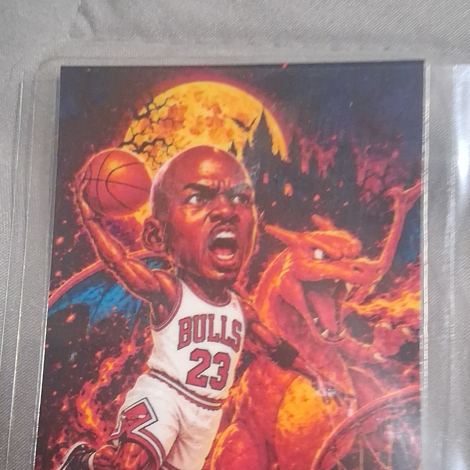 FanArt Michael Jordan 24K Gold Leaf Non-Sport Trading Card #23 Chicago Bulls