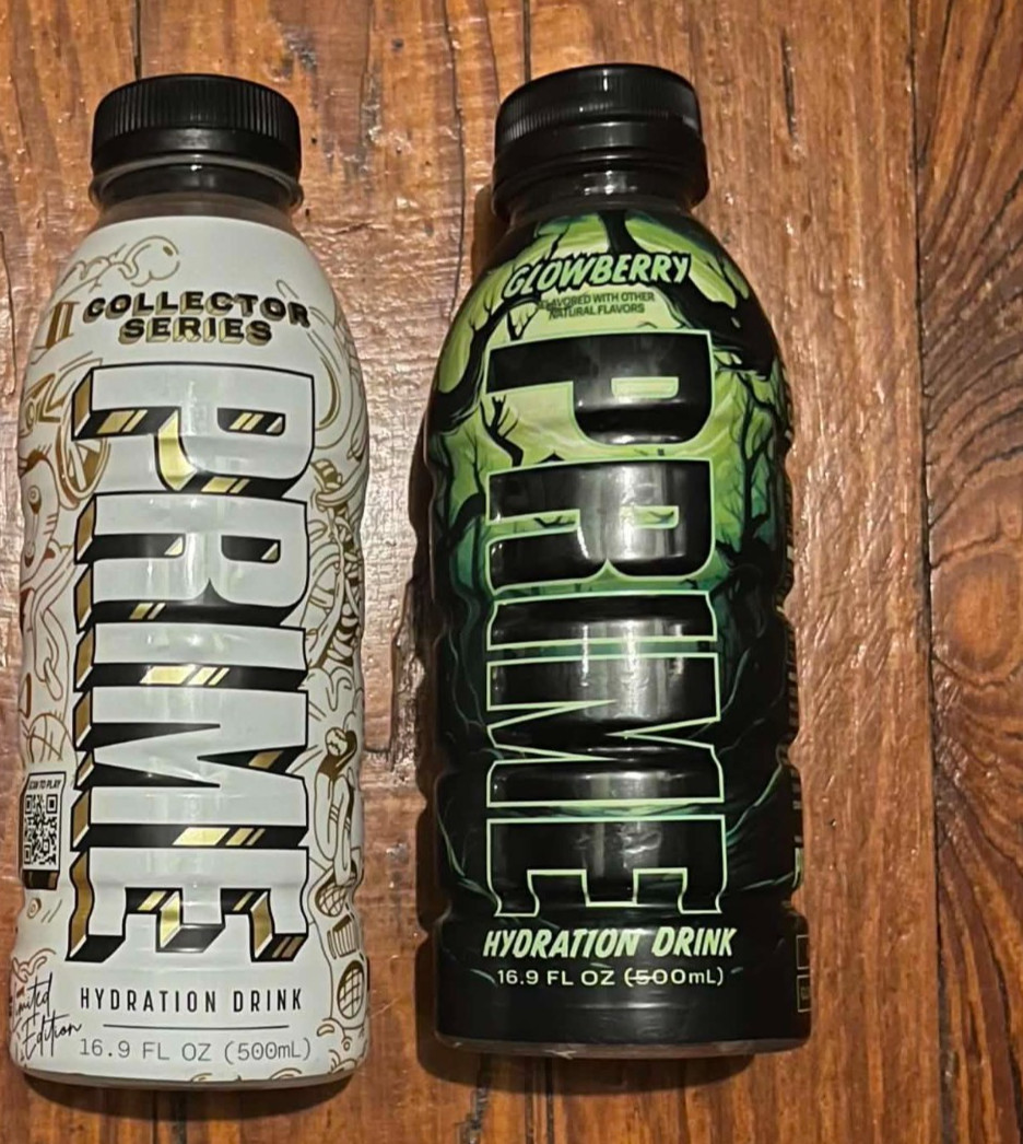 LOT of 2 bottles Prime GLOWBERRY + COLLECTORS SERIES  - 16.9 oz each